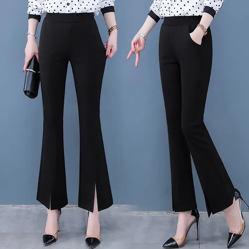 2026 Plus Size Flared Cropped Pants for Women - Image 5