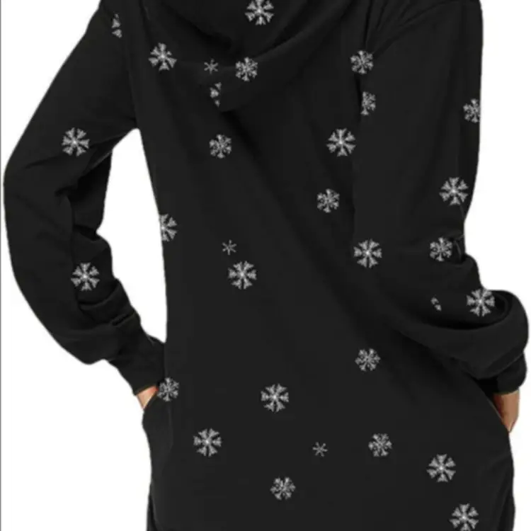 Christmas Deer Print Red Sweater Dress for Women - Image 5