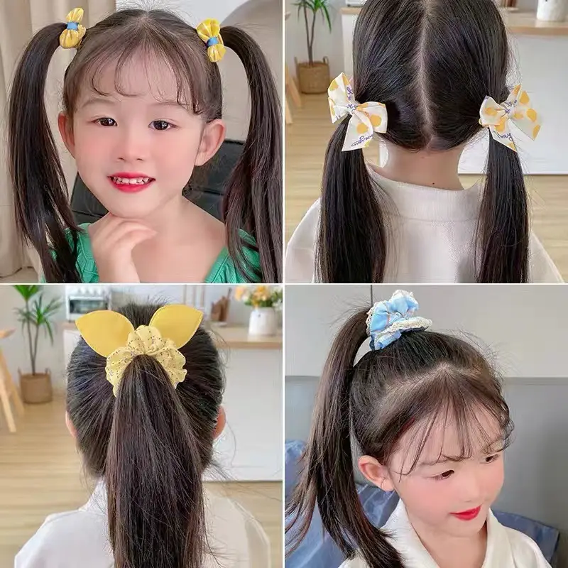 Girls Bow Hair Bands Autumn 2021 Rubber Sweet Little Girl - Image 8