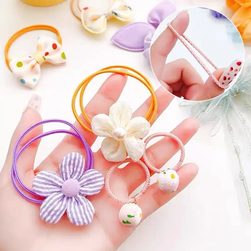 Girls Bow Hair Bands Autumn 2021 Rubber Sweet Little Girl - Image 10
