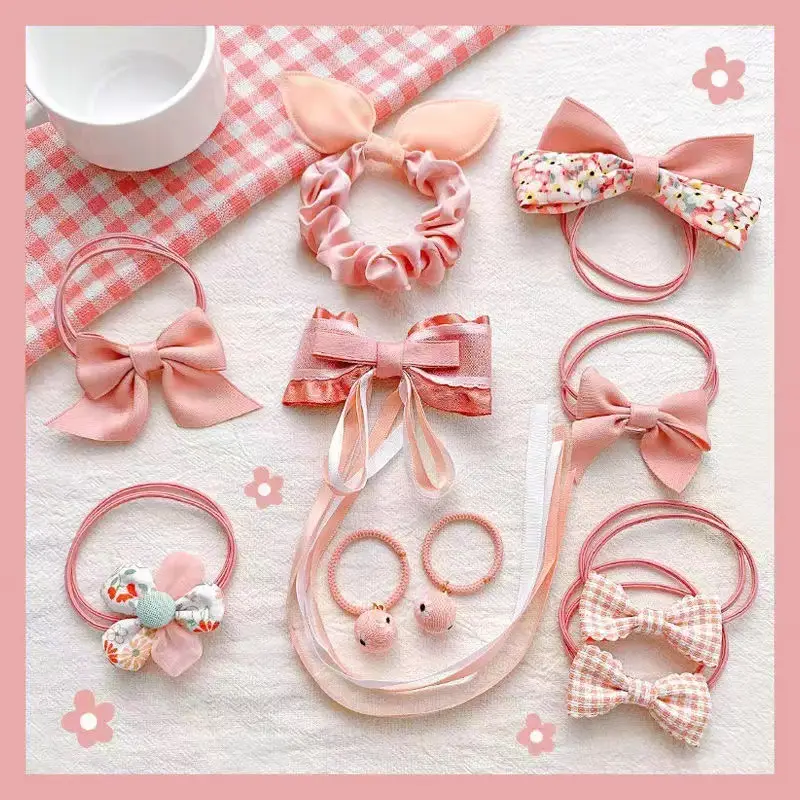 Girls Bow Hair Bands Autumn 2021 Rubber Sweet Little Girl - Image 3