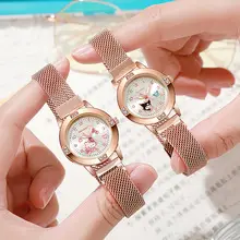 Luminous Diamond Belt Women's Watch Alloy Rose Gold Middle School Student Quartz Watch Student Party Cross-Border Wholesale — feature 4