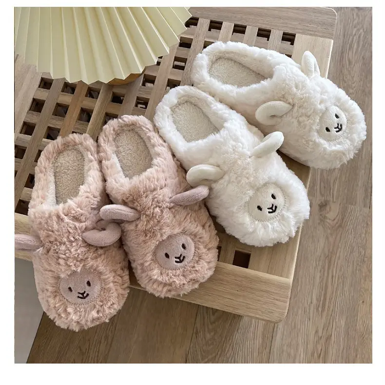 Factory Direct Cotton Slippers for Women, Cute Cartoon Style, Soft-Soled Plush Indoor Home Slippers for Winter, Couple Dormitory Cotton Slippers - Image 16