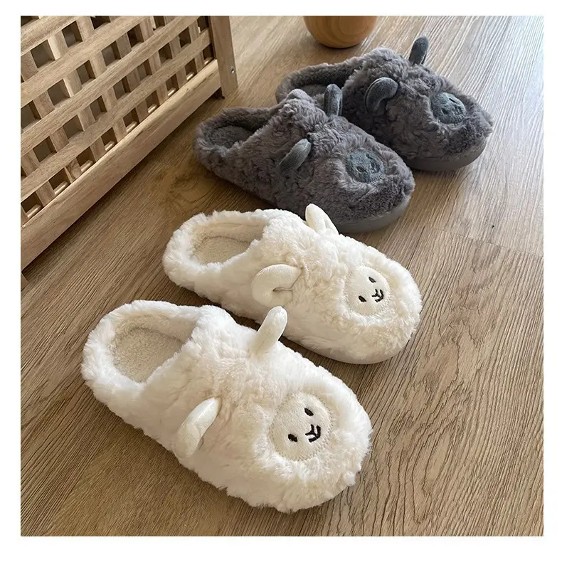 Factory Direct Cotton Slippers for Women, Cute Cartoon Style, Soft-Soled Plush Indoor Home Slippers for Winter, Couple Dormitory Cotton Slippers - Image 17