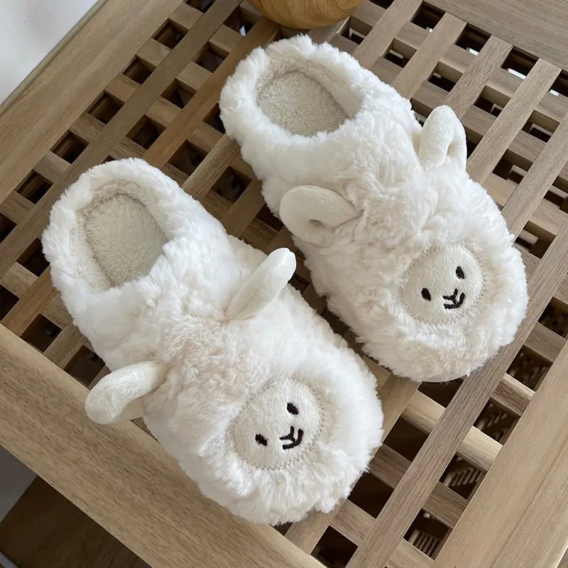 Factory Direct Cotton Slippers for Women, Cute Cartoon Style, Soft-Soled Plush Indoor Home Slippers for Winter, Couple Dormitory Cotton Slippers — feature 14