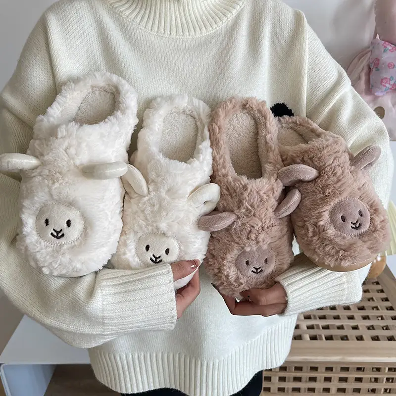 Factory Direct Cotton Slippers for Women, Cute Cartoon Style, Soft-Soled Plush Indoor Home Slippers for Winter, Couple Dormitory Cotton Slippers — feature 15