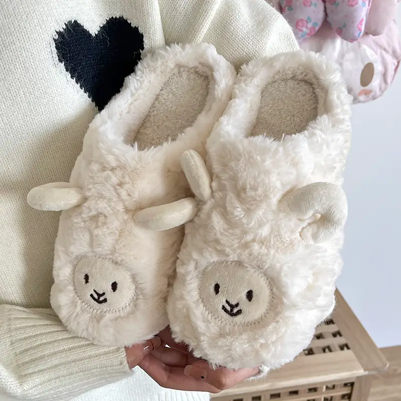 Factory Direct Cotton Slippers for Women, Cute Cartoon Style, Soft-Soled Plush Indoor Home Slippers for Winter, Couple Dormitory Cotton Slippers — feature 16