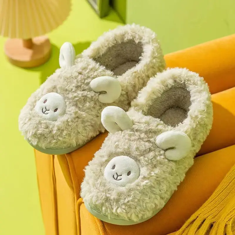 Factory Direct Cotton Slippers for Women, Cute Cartoon Style, Soft-Soled Plush Indoor Home Slippers for Winter, Couple Dormitory Cotton Slippers - Image 8