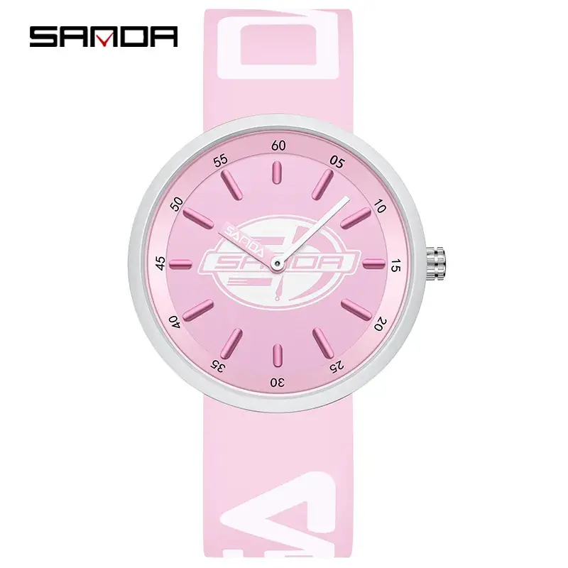 Sanda Student Watch Mint Green Detachable Strap Quartz - Image 2