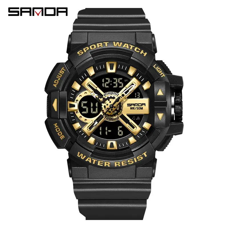 Sanda Multi-Function Student Watch Green Digital Display - Image 10