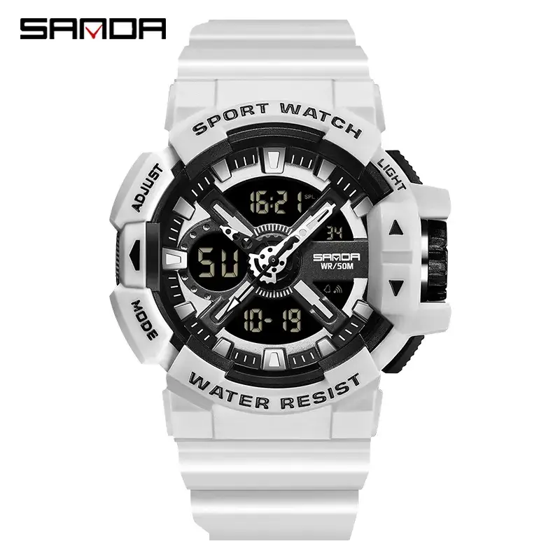 Sanda Multi-Function Student Watch Green Digital Display - Image 7