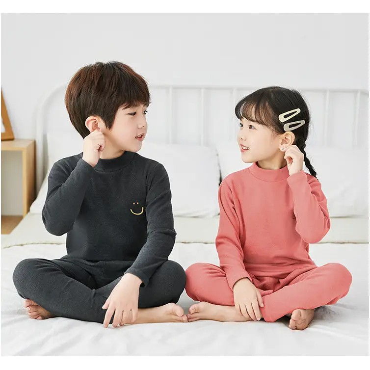 Little Green Dragon Winter Kids Thermal Pajamas Set