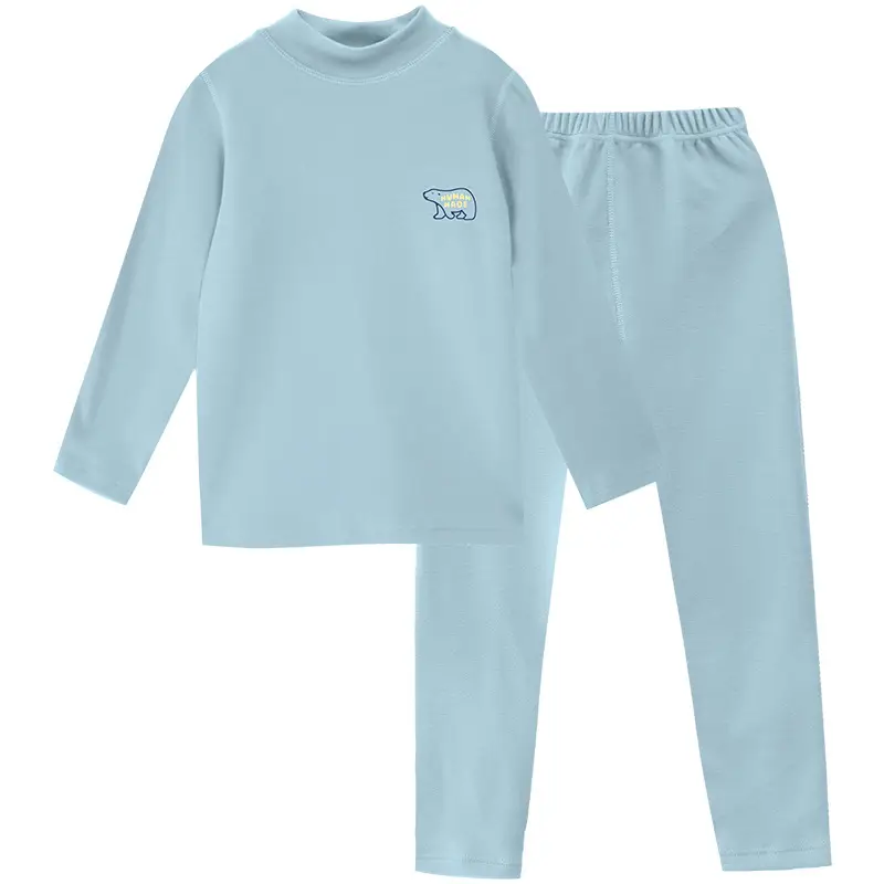 Little Green Dragon Winter Kids Thermal Pajamas Set