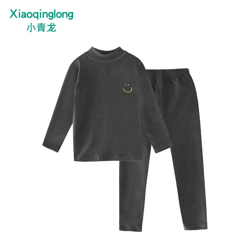 Little Green Dragon Winter Kids Thermal Pajamas Set