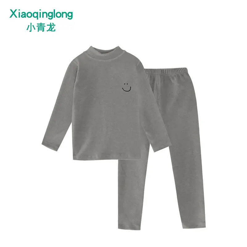 Little Green Dragon Winter Kids Thermal Pajamas Set