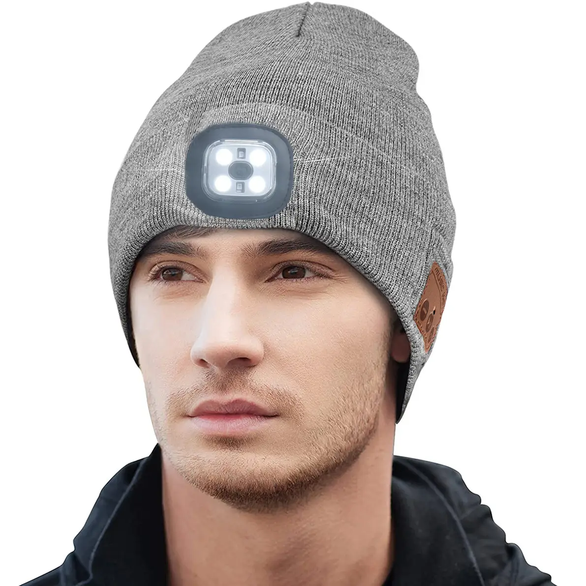 Wireless Bluetooth LED Headlamp Cap Black - Image 6