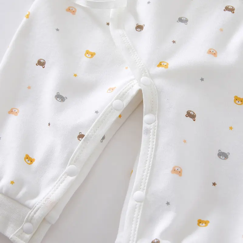 Newborn Baby Butterfly Suit White Cotton Spring Autumn - Image 8