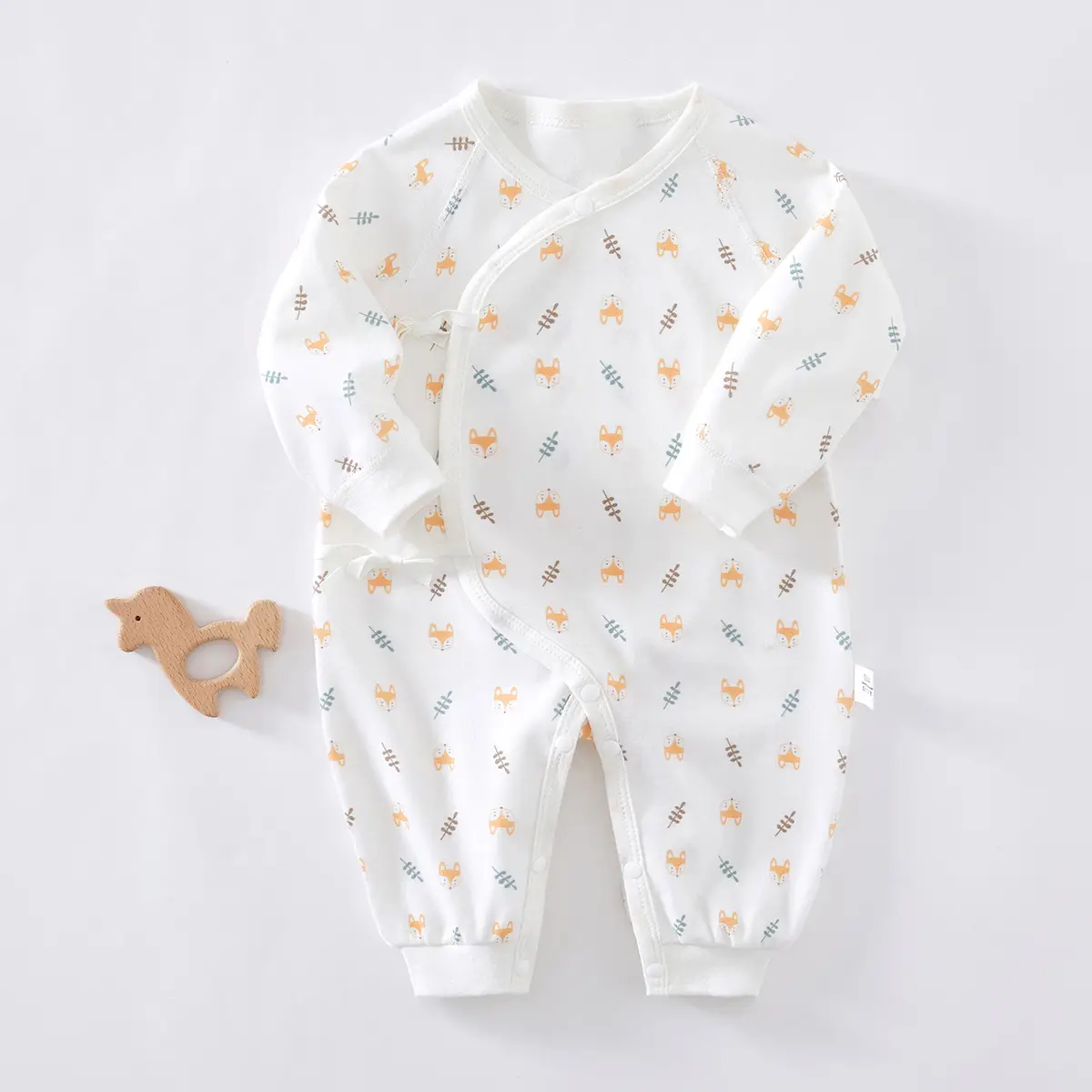 Newborn Baby Butterfly Suit White Cotton Spring Autumn - Image 4