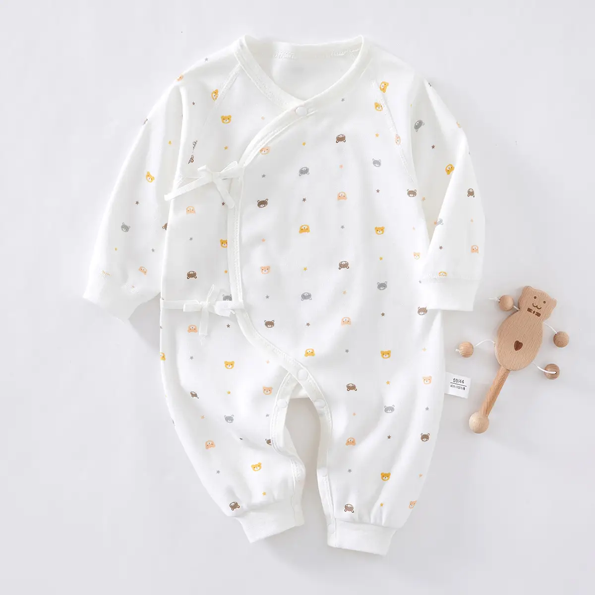 Newborn Baby Butterfly Suit White Cotton Spring Autumn - Image 5