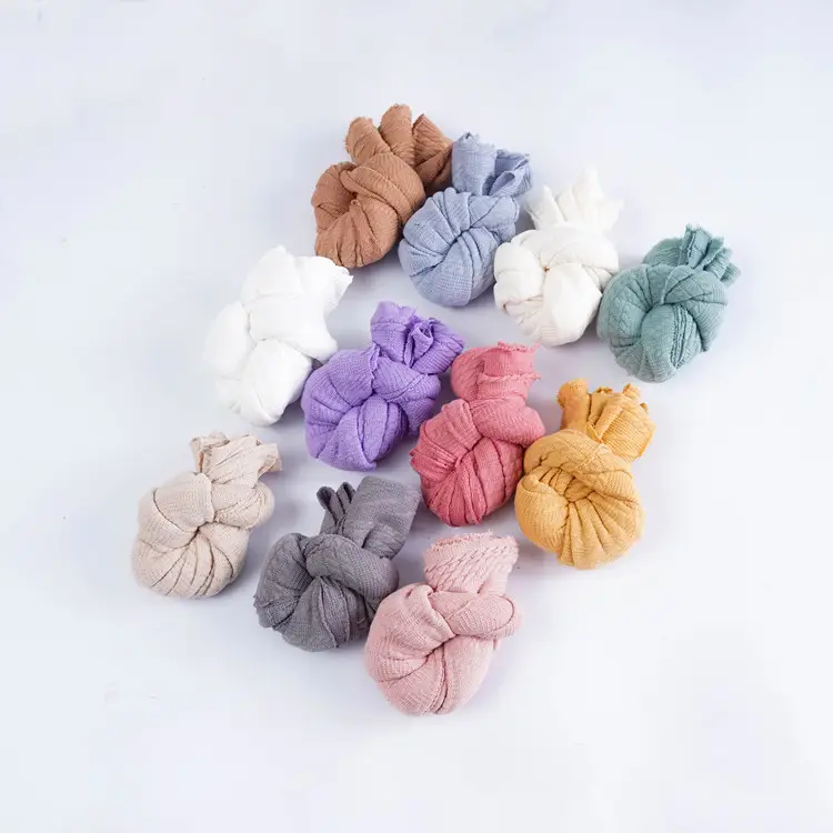 Newborn Baby Photo Wrap Pillow Cover Orange Knitted - Image 24