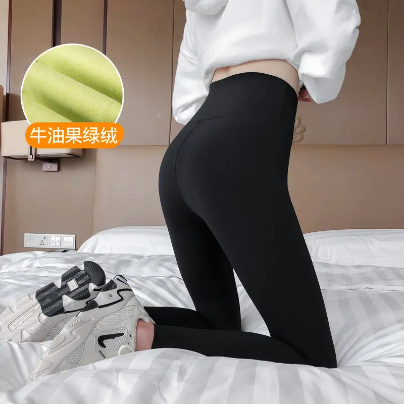 Fleece Lined Thickened Leggings Women High Waist 2021 - Image 3