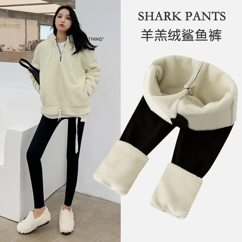 Fleece Lined Thickened Leggings Women High Waist 2021 - Image 5