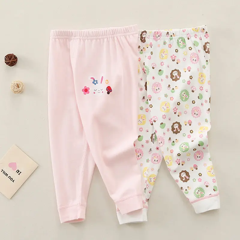 White Cherry Print Cotton Pants Set for Kids - Image 9