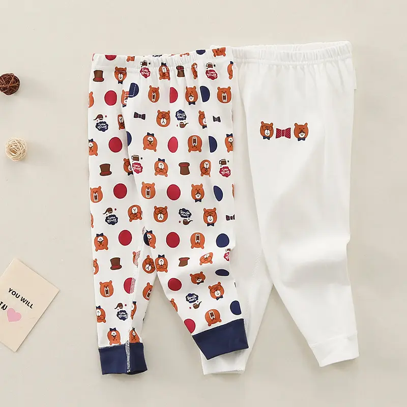 White Cherry Print Cotton Pants Set for Kids - Image 6