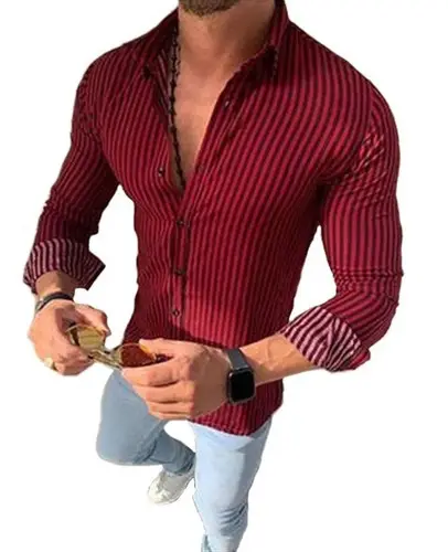 Men Printed Long Sleeve Shirt with Cross Design