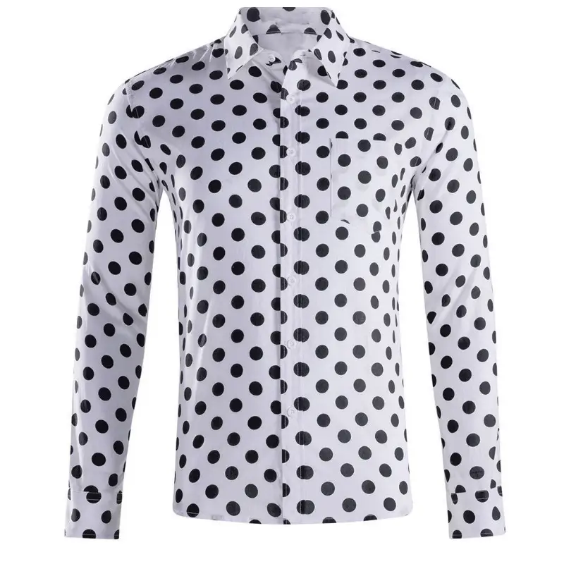 Men Printed Long Sleeve Shirt with Cross Design