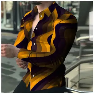 Men Printed Long Sleeve Shirt with Cross Design