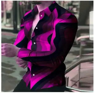 Men Printed Long Sleeve Shirt with Cross Design