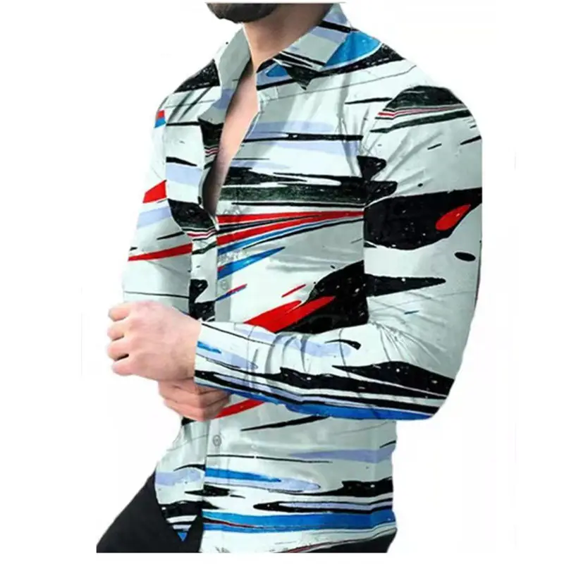 Men Printed Long Sleeve Shirt with Cross Design