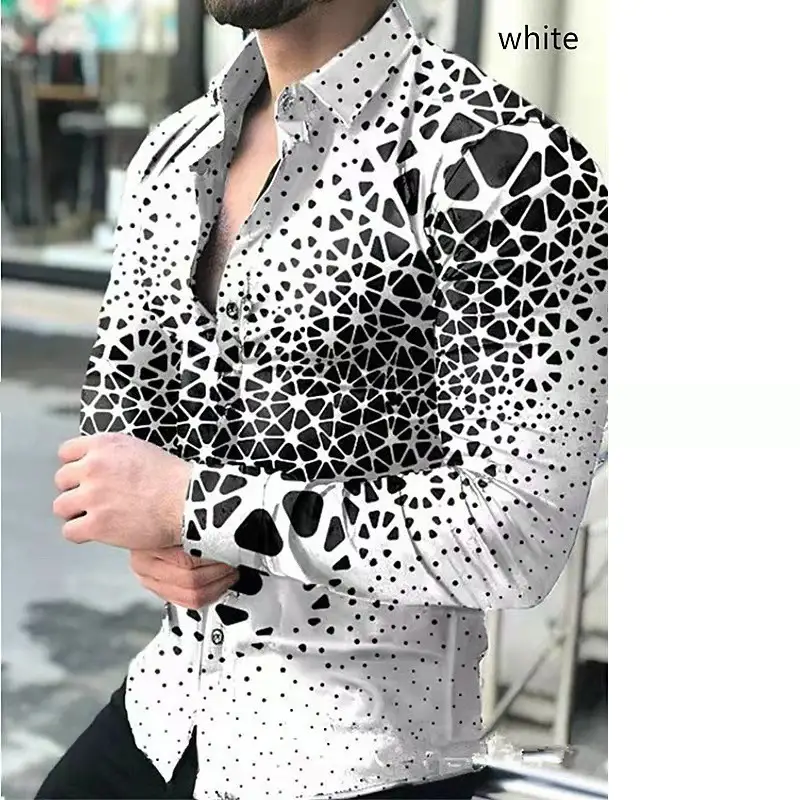 Men Printed Long Sleeve Shirt with Cross Design