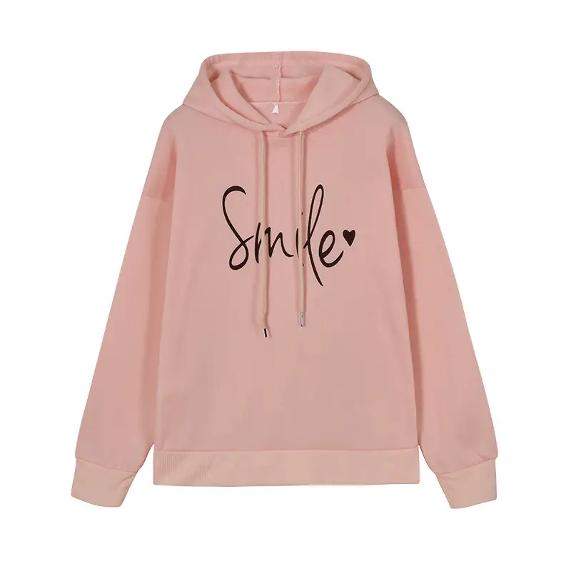 Green Printed Hoodie with "Smile" Text — feature 10