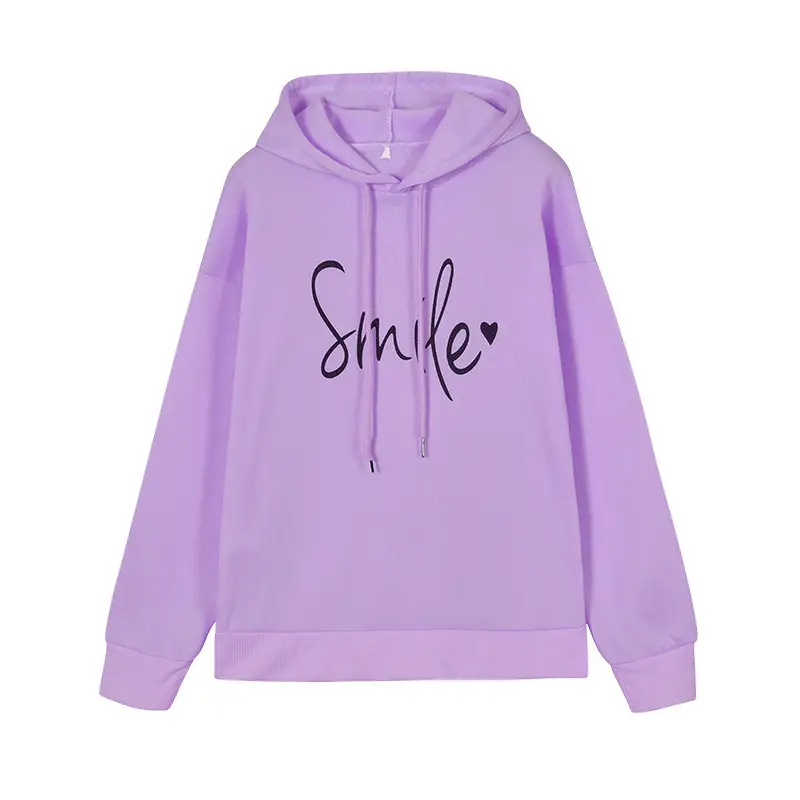 Green Printed Hoodie with "Smile" Text — feature 11