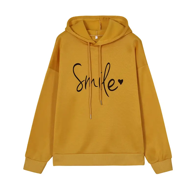 Green Printed Hoodie with "Smile" Text — feature 14