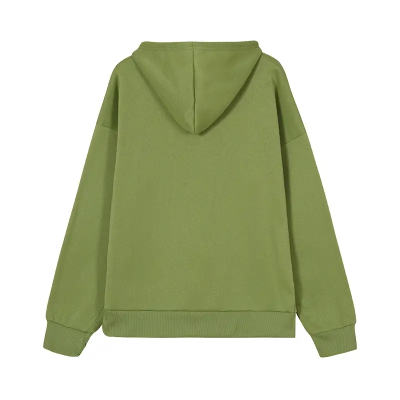 Green Printed Hoodie with "Smile" Text — feature 16