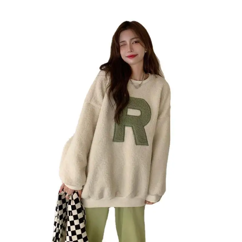 Women's 2021 Wool Letter Sweater Green Pants Set