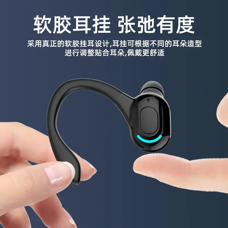 Wireless Bluetooth Headset White Single Ear Over Ear Running Sports Listening Music Earplugs - Image 9