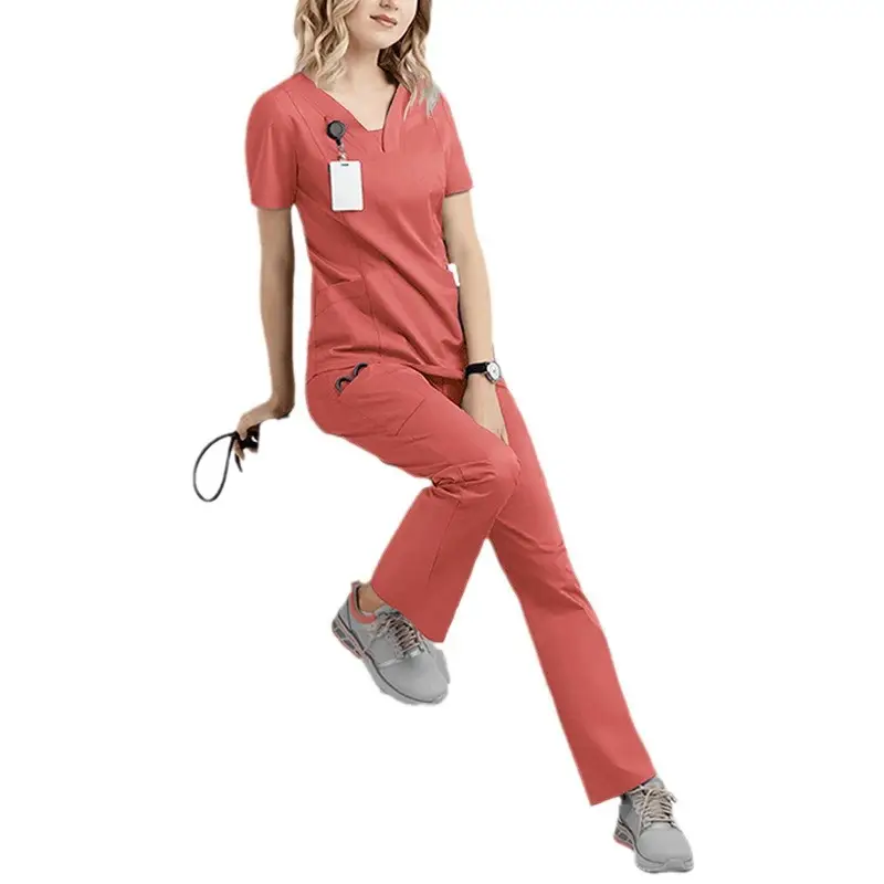 Gray Surgical T-Shirt & Trouser Set for Women - Image 15