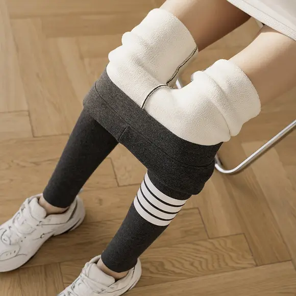 Black PU Leather Slimming High Waist Tights — feature 12