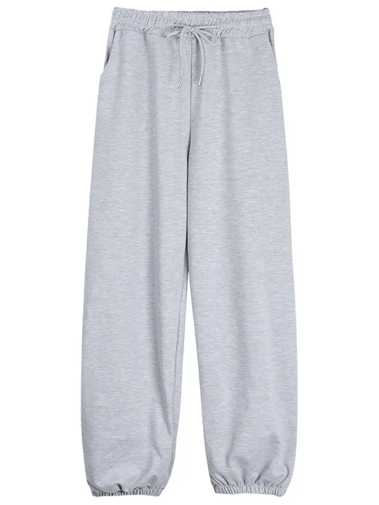 Women's Grey Leg Harlan Pants Loose High Waist Wide Leg Casual - Image 7