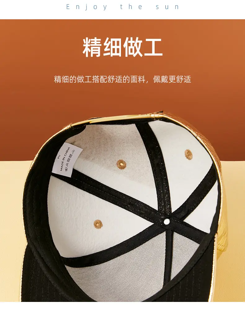 Golden Snake Head Baseball Cap for Men Women — feature 7