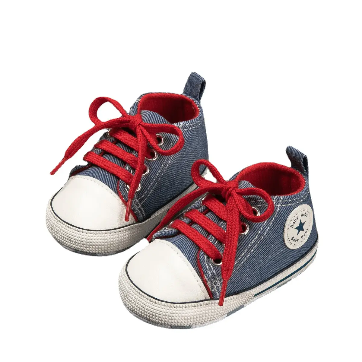 Classic Red Bow Baby Shoes for Toddlers