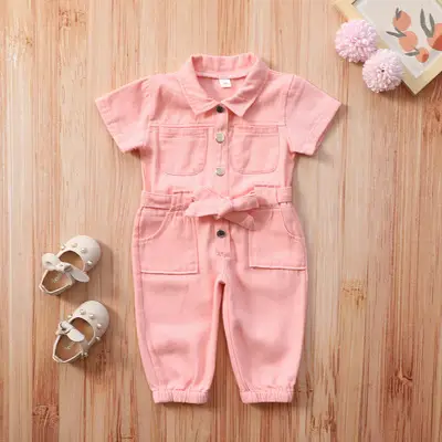 Girls' Pink & White Hollow Skirt Dress with Flying Sleeve — feature 4