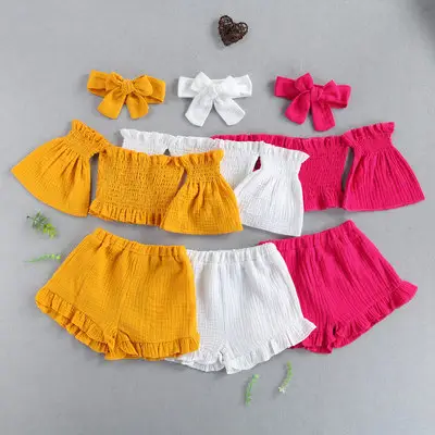 Girls' Pink & White Hollow Skirt Dress with Flying Sleeve — feature 5