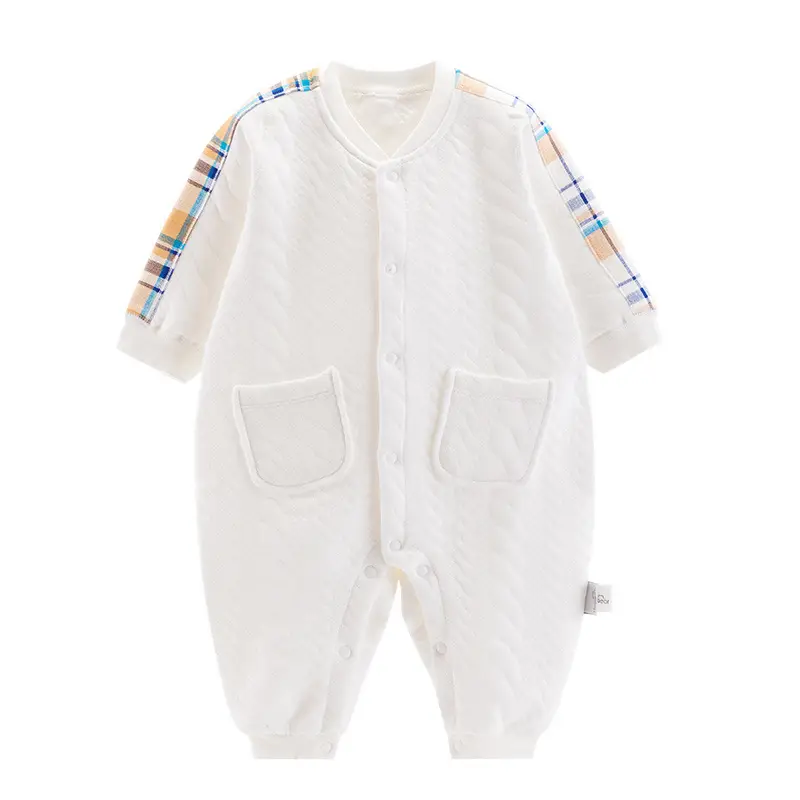 Baby Three-Layer Warm Jumpsuit Newborn Long Sleeve Boneless - Image 7