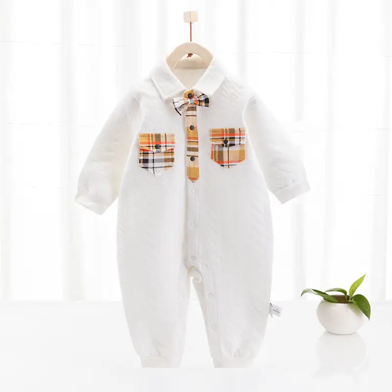 Baby Three-Layer Warm Jumpsuit Newborn Long Sleeve Boneless - Image 2