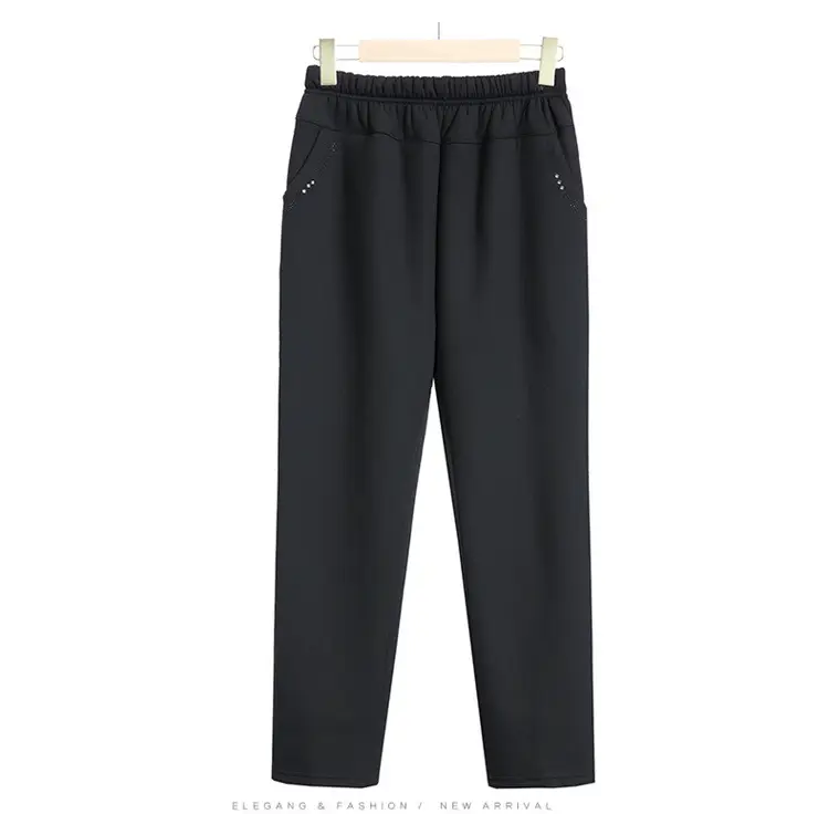 Mother's Velvet Pants Autumn Winter Warm Long Pants — feature 9